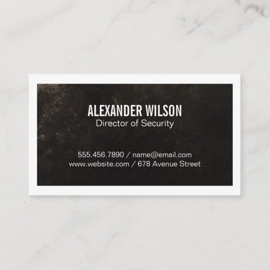 Logo van beveiligingscamera visitekaartje (Achterkant)