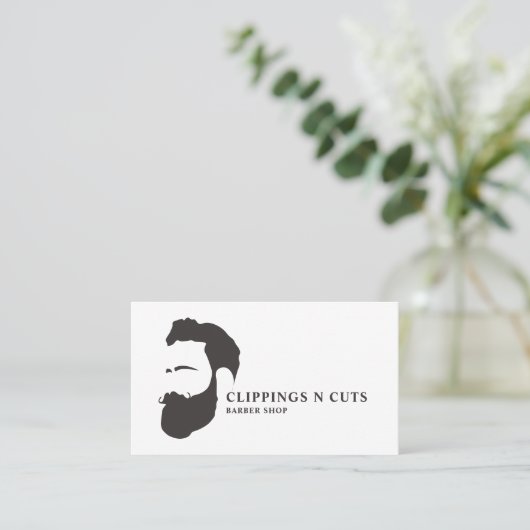 Logo van bier, Mannen Barbers Visitekaartje (Staand voorkant)