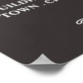 Logo van bier, prijslijst van Mannen met kappersba Poster (Hoek)