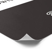 Logo van bier, prijslijst van Mannen met kappersba Poster (Hoek)