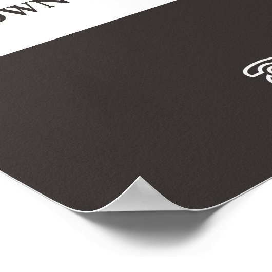 Logo van bier, prijslijst van Mannen met kappersba Poster (Hoek)