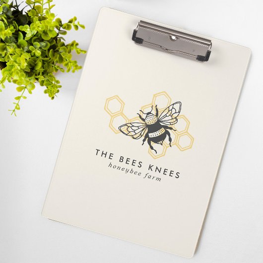 Logo van bijen Rustische imker Klembord