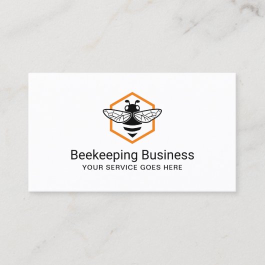 Logo van bijenteelt Honingbijenkooi Boerderij Visitekaartje (Voorkant)
