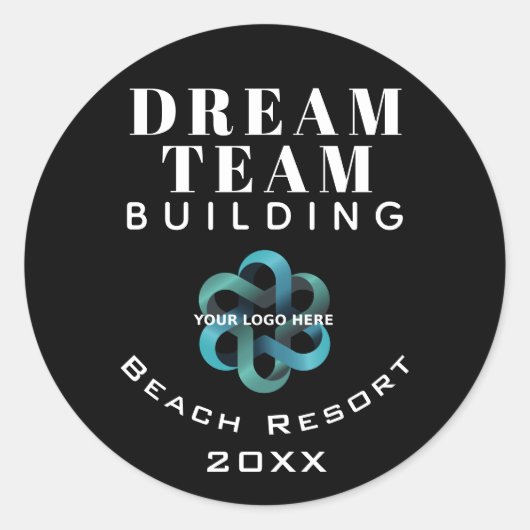 Logo van Black Dream Team Building Company Ronde Sticker (Voorkant)