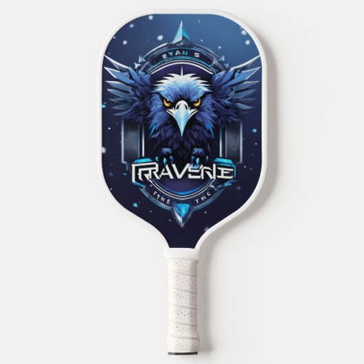 Logo van Blauwe Adelaar Witte Pickleball Paddle Ho (Voorkant)