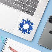 Logo van Bloomington, Indiana, VS Sticker (Laptop met iPhone)