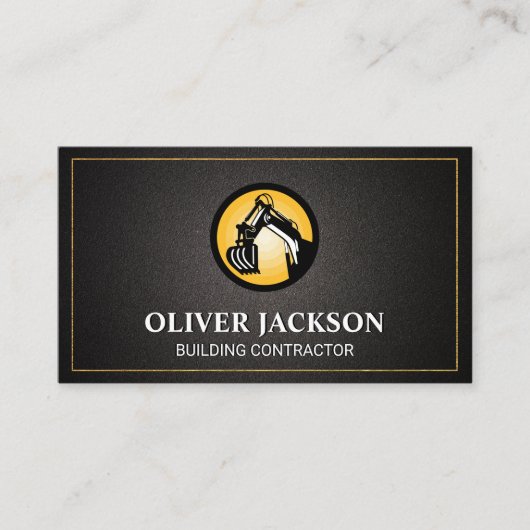 Logo van bouwvoertuig | Vastgoedontwikkeling Visitekaartje (Voorkant)