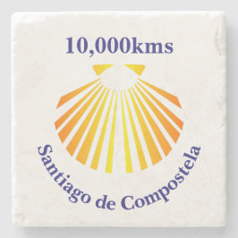 Logo van Camino de Santiago Stenen Onderzetter