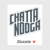 Logo van Chattanooga, Tennessee, Verenigde Staten Sticker (Vel)