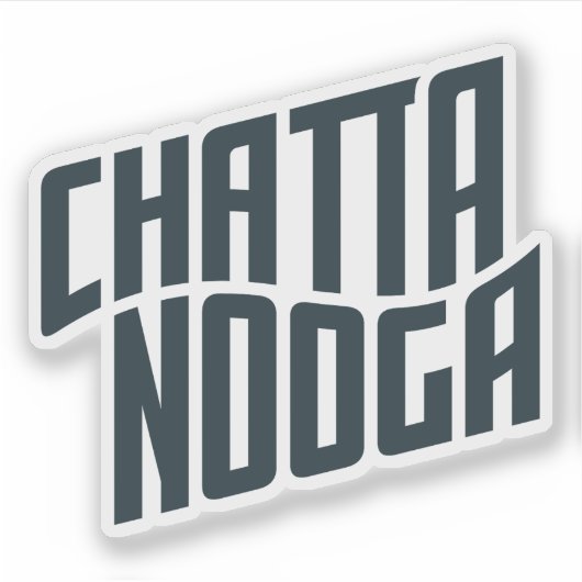 Logo van Chattanooga, Tennessee, Verenigde Staten Sticker (Voorkant)