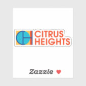 Logo van Citrus Heights, Californië, VS Sticker (Vel)