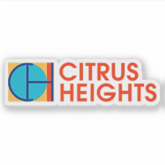 Logo van Citrus Heights, Californië, VS Sticker (Voorkant)