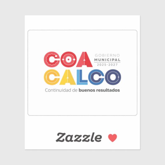 Logo van Coacalco de Berriozábal, Mexico Sticker (Vel)