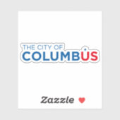 Logo van Columbus, Ohio, Verenigde Staten Sticker (Vel)