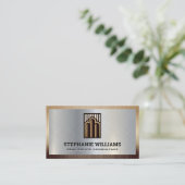 Logo van commercieel onroerend goed gebouw visitekaartje (Staand voorkant)