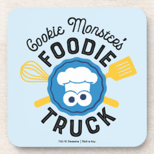 Logo van Cookie Monster's Foodie Truck Bier Onderzetter