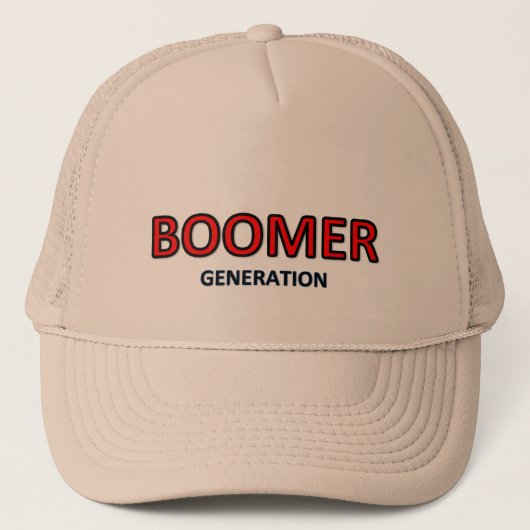 Logo van de baby-boomgeneratie-pet trucker pet (Voorkant)