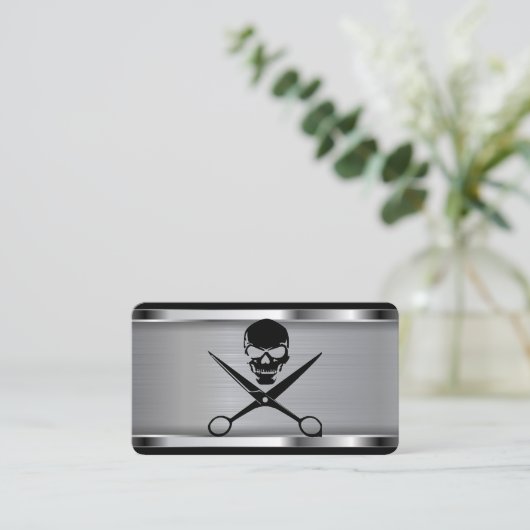 Logo van de Barberwinkel Visitekaartje (Staand voorkant)