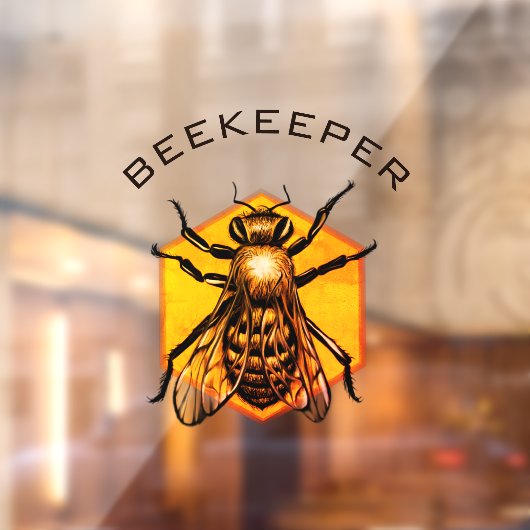 Logo van de bijenteelt Raamsticker (Vel 2)