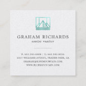 Logo van de blauwe bergen | Square Business Vierkante Visitekaartje (Achterkant)