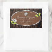 Logo van de bruine-boomschors-zilver-Lijst Rechthoekige Sticker (Tas)