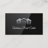 Logo van de buurt | Zwart Glans Visitekaartje (Voorkant)