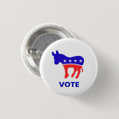 Logo van de democratische partij en redactionele s ronde button 3,2 cm (Voorkant /achterkant)