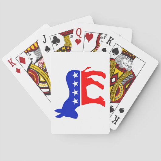 Logo van de Democratische Partij Pokerkaarten (Achterkant)