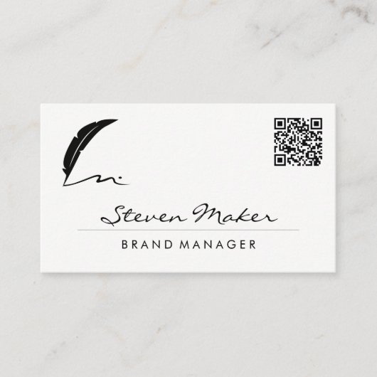 Logo van de dop | Visitekaartje QR-code (Voorkant)