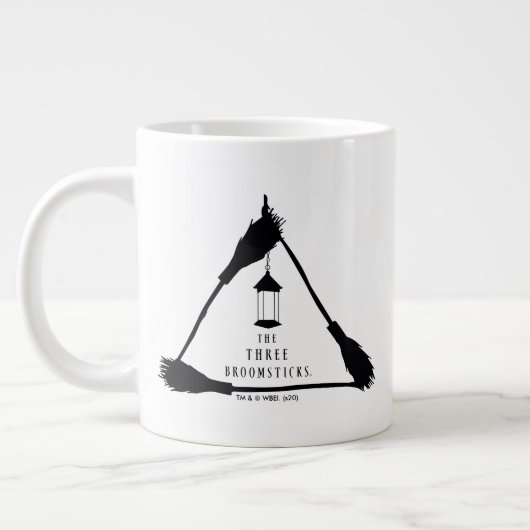 Logo van DE DRIE BEZEMSTELEN™ Grote Koffiekop (Links)