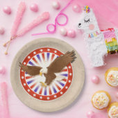 Logo van de Eagle van 4 juli Papieren Bordje (Feest)