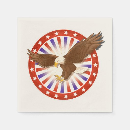  Logo van de Eagle van 4 juli Servet (Voorkant)