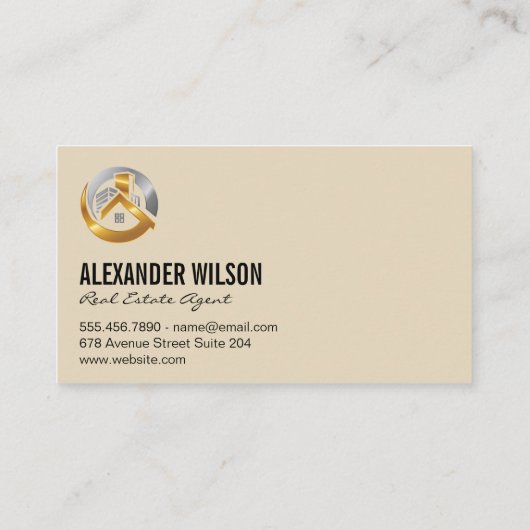 Logo van de Estate Agent/Keys Visitekaartje (Achterkant)