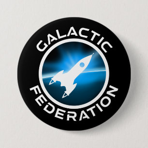 Logo van de Galactische Federatie Ronde Button 7,6 Cm
