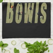 Logo van de gekweekte Bowls-Afbeelding, zwart Theedoek (Gevouwen)