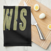 Logo van de gekweekte Bowls-Afbeelding, zwart Theedoek (Quarter Fold)