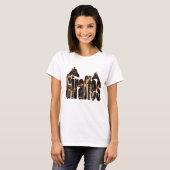 Logo van de Giraffe met Giraffes, T-shirt (Voorkant volledig)