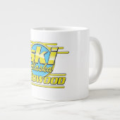 Logo van de Girdwood Alaska 80s ski Grote Koffiekop (Voorkant rechts)