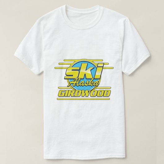 Logo van de Girdwood Alaska 80s ski T-shirt (Design voorkant)