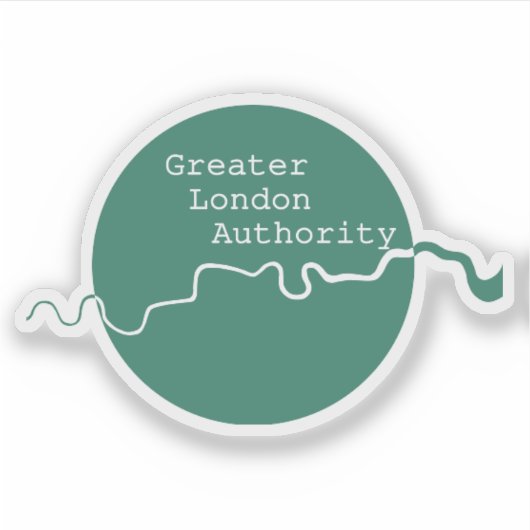 Logo van de Greater London Authority, Engeland Sticker (Voorkant)