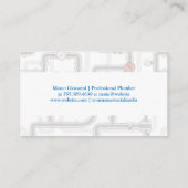 Logo van de kraan | Pijpsysteem achtergrond Visitekaartje (Achterkant)