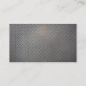 Logo van de lasser | Metallic stalen achtergrond Visitekaartje (Achterkant)