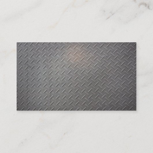 Logo van de lasser | Metallic stalen achtergrond Visitekaartje (Achterkant)