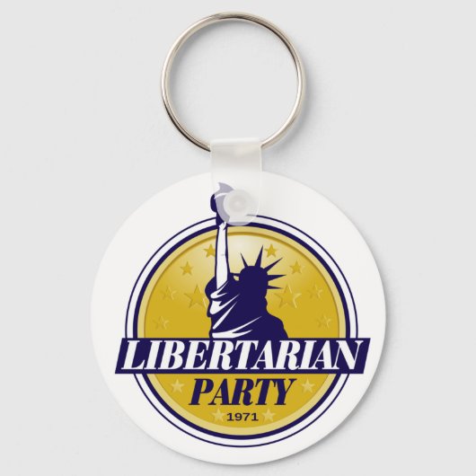 Logo van de libertariële partij sleutelhanger (Voorkant)