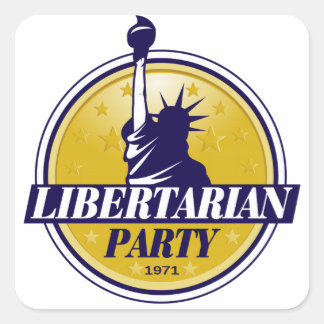Logo van de libertariële partij vierkante sticker