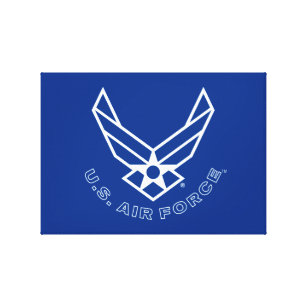 Logo van de luchtmacht - blauw canvas afdruk