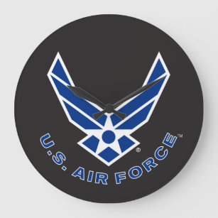 Logo van de luchtmacht - blauw grote klok