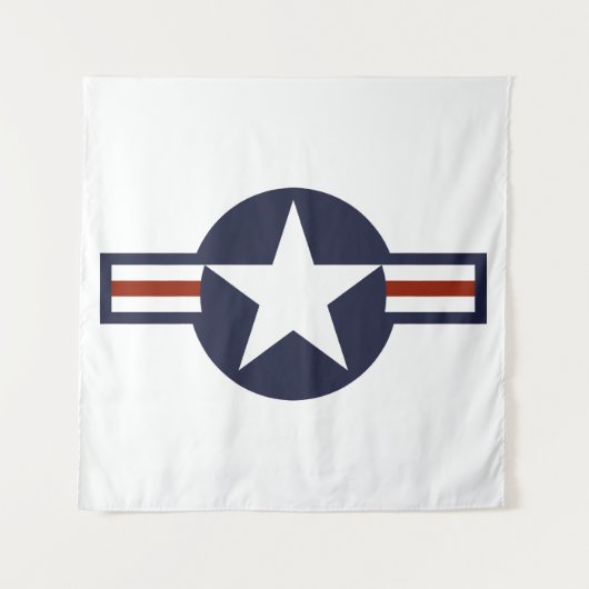 Logo van de luchtmacht wandkleed (Voorkant (horizontaal))