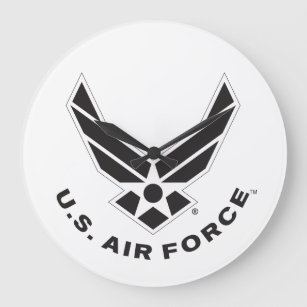 Logo van de luchtmacht - zwart grote klok