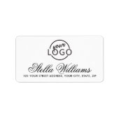 logo van de manuscriptdouane of het adres van de etiket (Voorkant)